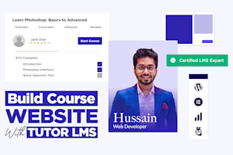 develop a course website using tutor lms or learndash