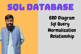 write sql queries, design database, and erd  for you