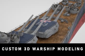 create a model of a warship