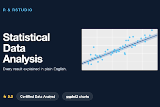 do statistical data analysis in r, rstudio with data visualization