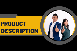 write well research, catchy and SEO optimized shopify, etsy product description