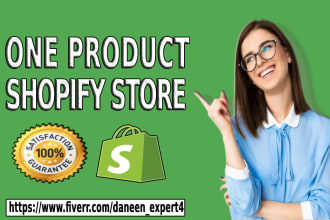 create premium one product shopify store, shopify dropshipping store
