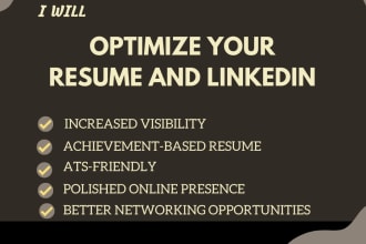 create a modern professional resume,cv and optimize linkedin