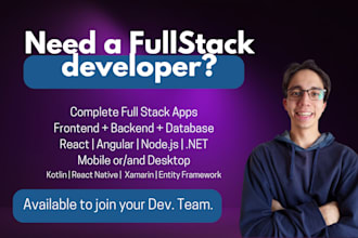 build full stack web apps with react, angular, or dotnet