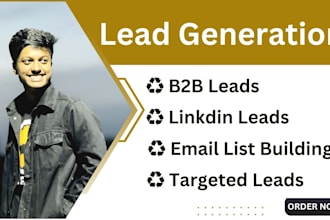 do b2b lead generation, find email address and contacts info by linkdin research