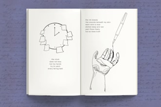draw pen illustrations for poems or poetry book