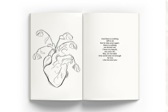 draw pen illustrations for poems or poetry book