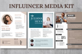 design media kit for influencers, artists, and blogger