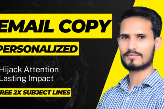 write email copy firing shots of dopamine doses