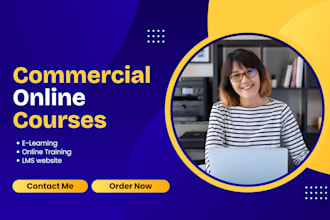 develop commercial elearning online course website