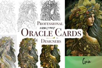 design oracle, tarot and zodiac cards in my unique style