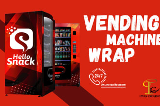 create eye catching vending machine wrap design for your business