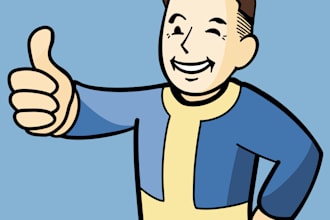 draw vault boy from fallout video games