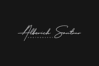 design scripted signature cursive handwriting logo design