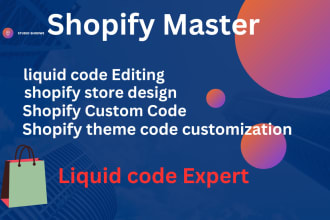 do shopify bug fix, shopify store, and liquid code problems