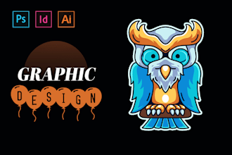 do professional graphic design illustration art , photoshop services