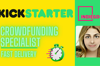 design a pro kickstarter or indiegogo crowdfunding campaign