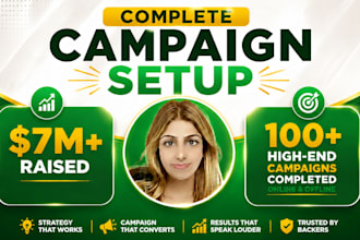 design a pro kickstarter or indiegogo crowdfunding campaign