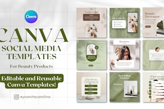 provide canva templates for beauty product