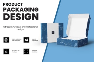 design mailer or subscription packaging box with 3d mockup