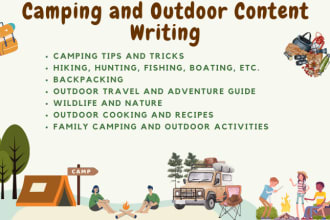 provide captivating camping and outdoor content writing
