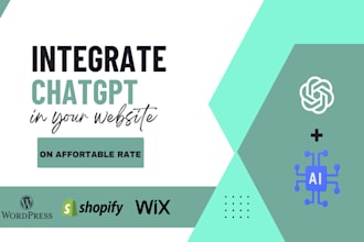 integrate chatgpt API into wordpress or wix  website