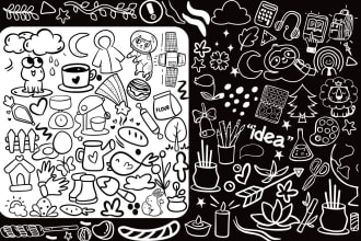 create doodle art illustration for your business and personal use