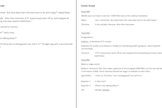 turn your novel script to comic script