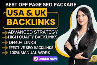 build high quality UK USA backlinks, blog forum manual SEO link building