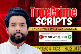 do true crime script writing for youtube videos