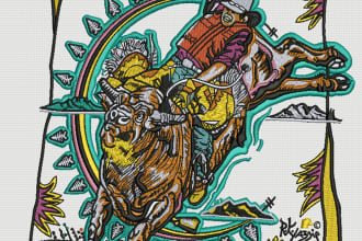 do embroidery conversion into pes,pxf,pof,dst file in 1 hour