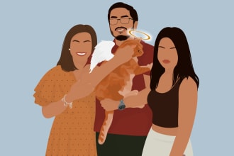 draw a memorial pet faceless portrait