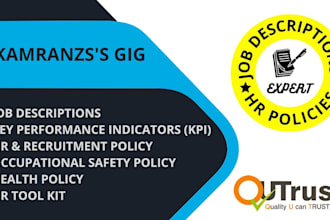 write job descriptions with requisite kpis