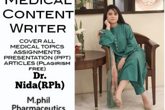 assist with medical and pharmaceutical content