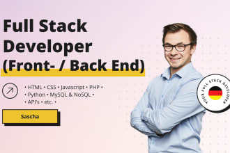 be your back end developer and front end developer
