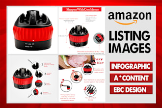 design amazon listing images, product images and infographics