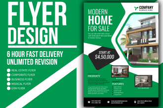design real estate flyers, door hangers, medical, and banner designs in 6 hours
