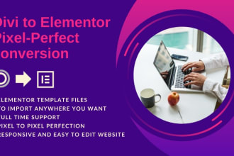 redesign your wordpress website from divi to elementor