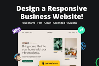 design a business website with breakdance or elementor