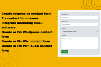 create or fix contact form of your wordpress or any website