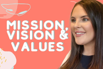 write your business mission and vision statements