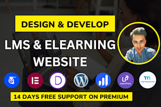 develop online course selling wordpress lms website