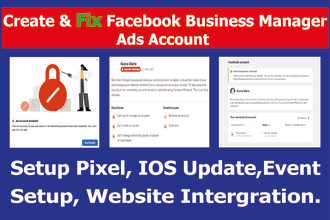 create and fix facebook business manager and ads account