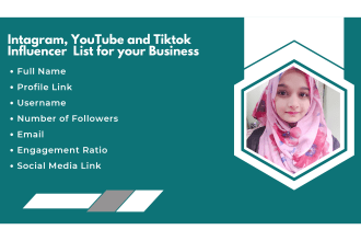 find best instagram, youtube and  tiktok influencers