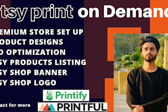 set up etsy store on print on demand, etsy product listing, ranking SEO