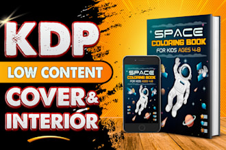 do kdp low content coloring book cover design for amazon KDP