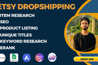 do etsy product research and list high demand dropshipping items