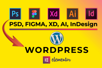 convert figma to wordpress ,PSD to wordpress, xd to wordpress, ai to wordpress