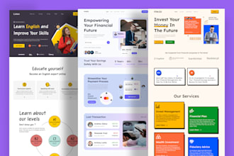 do responsive landing page or website UX UI design