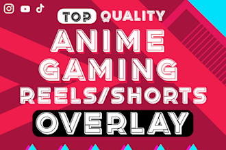 design unique overlay for youtube shorts, tiktok and reels